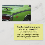 1973 Green Dodge Charger SE Brougham achterkwart Visitekaartje (Voorkant / Achterkant)