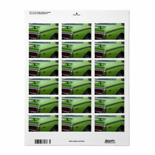 1973 Green Dodge Charger SE Brougham achterkwartie Etiket (Full Sheet)