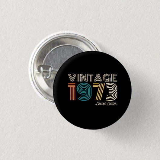  1973 Limited Edition 50th Birthday Ronde Button 3,2 Cm (Voorkant /achterkant)
