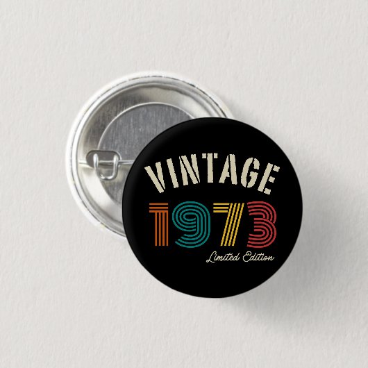  1973 Limited Edition 50th Birthday Ronde Button 3,2 Cm (Voorkant /achterkant)