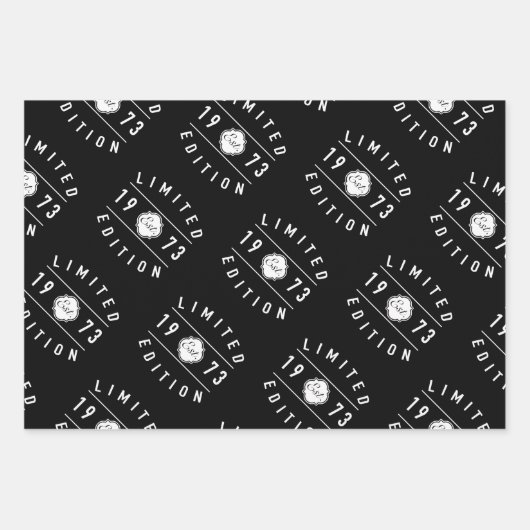 1973 Limited Edition 50th Verjaardag Inpakpapier Vel (Voorkant)
