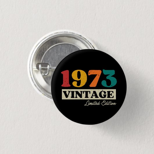1973  Limited Edition 51st Verjaardag Ronde Button 3,2 Cm (Voorkant /achterkant)