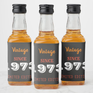 1973 Limited Edition Liquor Bottle Label Likeurfles Etiket