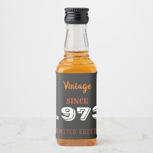 1973 Limited Edition Liquor Bottle Label Likeurfles Etiket (Voorkant)