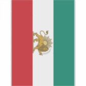 1973 Oude Perzische Iraanse vlag Sticker (Voorkant)