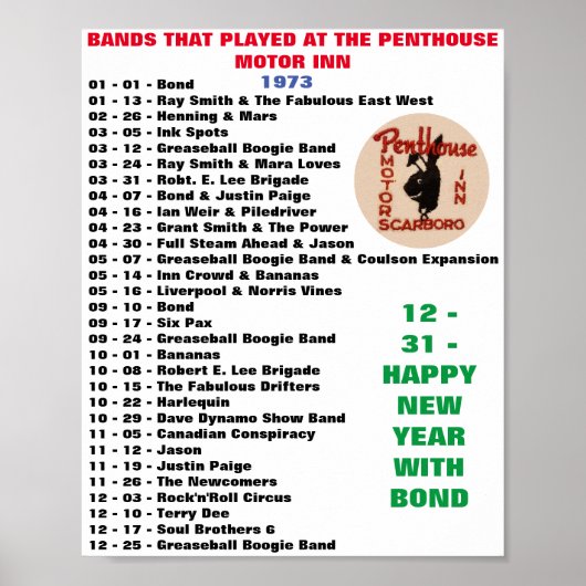 1973 - PENTHOUSE POSTER (Voorkant)