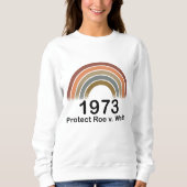 1973 Pro Choice Protect Roe tegen Wade Women's Rig Trui (Voorkant)