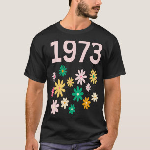 1973 Pro Roe Spring Flowers Groovy roze Green Wome T-shirt