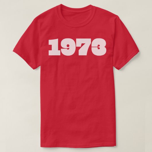 1973 Retro Jaar Typografie T-shirt (Design voorkant)