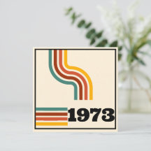 1973 Retro Vintage Poster Verjaardag of reünie