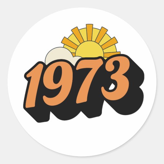 1973 RONDE STICKER (Voorkant)