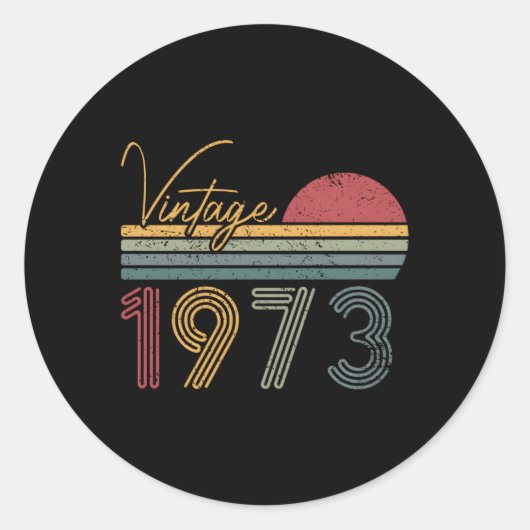 1973 RONDE STICKER (Voorkant)