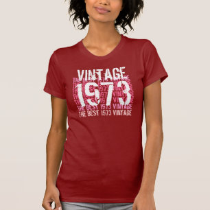 1973  - Rood roze Witte verjaardag G201 T-shirt