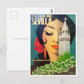 1973 Sevilla Spanje Feria de Sevilla  Briefkaart (Voorkant / Achterkant)