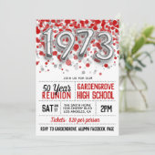 1973 Uitnodiging tot hereniging van de middelbare (Staand voorkant)