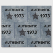 1973  Verjaardag met Grunge Star Cadeaupapier (Vlak)