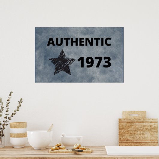 1973  Verjaardag met Grunge Star Poster (Keuken)