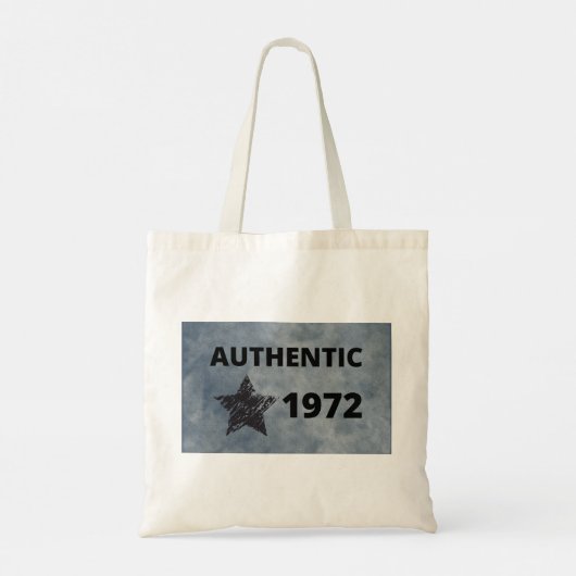 1973  Verjaardag met Grunge Star Tote Bag (Achterkant)