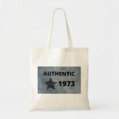 1973  Verjaardag met Grunge Star Tote Bag (Voorkant)