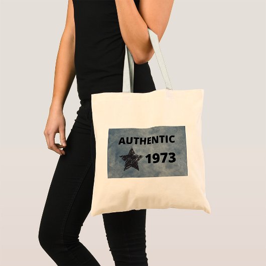 1973  Verjaardag met Grunge Star Tote Bag
