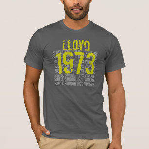 1973  verjaardag subtiel en vloeiend t-shirt