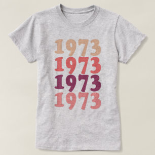 1973 Verjaardagsfeestje Vrouwen 50e Verjaardags Re T-shirt