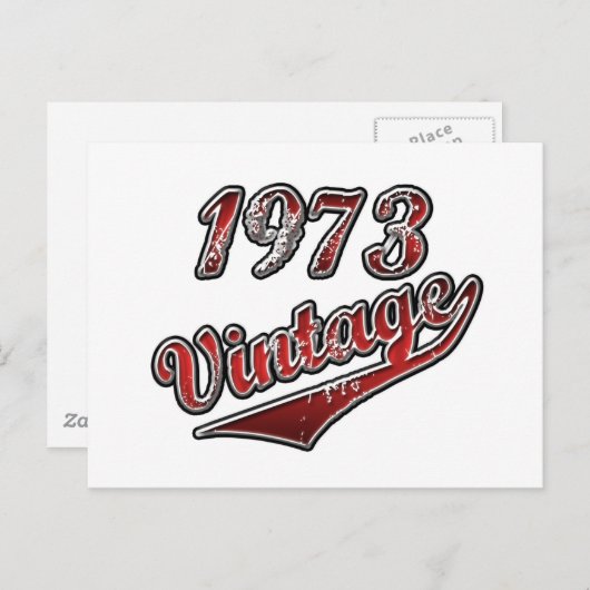 1973 Vintage Briefkaart (Voorkant / Achterkant)