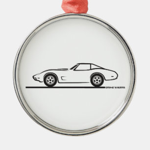 1974 1975 1976 1978 Chevrolet Corvette Hard Top T Metalen Ornament