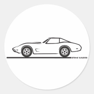 1974 1975 1976 1978 Chevrolet Corvette Hard Top T Ronde Sticker