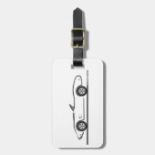 1974 - 1977 Corvette Converteerbaar Bagagelabel (Voorkant verticaal)