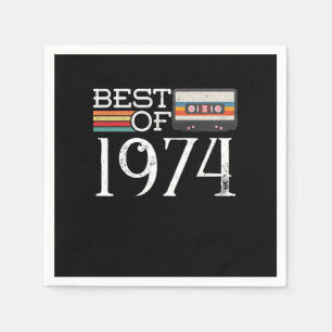 1974  46 e Birthday Jubileum Gift Servet