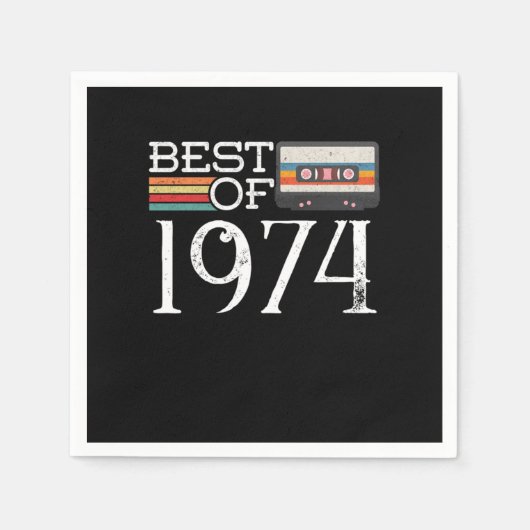 1974  46 e Birthday Jubileum Gift Servet (Voorkant)