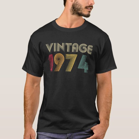  1974 47e verjaardag 47 Oude Mannen Vrouwen T-shirt (Voorkant)