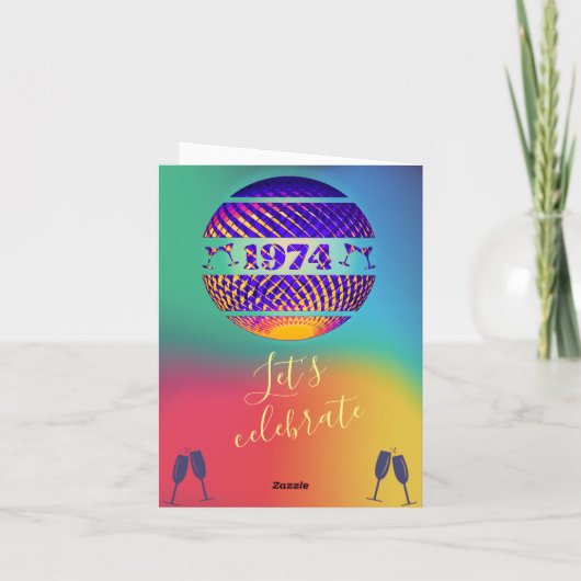 1974 50ste verjaardag feestuitnodiging (Achterkant)