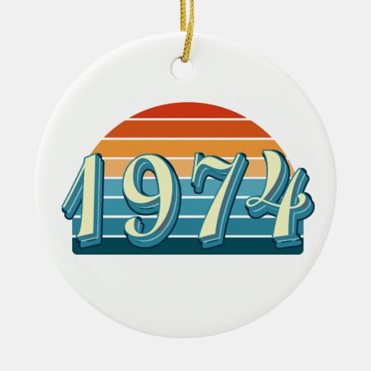 1974  50ste verjaardag keramisch ornament (Voorkant)