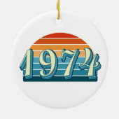 1974  50ste verjaardag keramisch ornament (Achterkant)