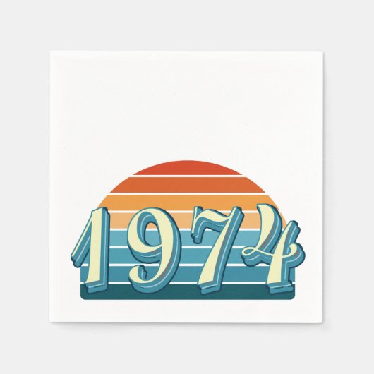 1974  50ste verjaardag servet (Voorkant)