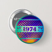 1974 50ste verjaardagscadeau ronde button 5,7 cm (Voorkant /achterkant)