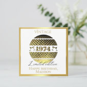 1974 50ste verjaardagsgoud kaart (Staand voorkant)