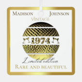  1974 50ste verjaardagsgoud metalen ornament (Voorkant)