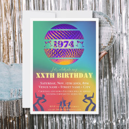 1974 51ste verjaardagsfeest kaart