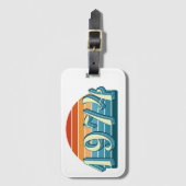 1974  52ste verjaardag Bagagelabel - Retro (Voorkant (verticaal))