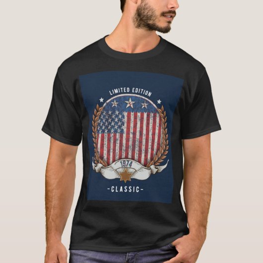  1974 Amerikaanse vlag T-shirt (Voorkant)