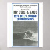 1974 Bells Surfing Championships, surf competitie Poster (Voorkant)