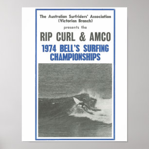 1974 Bells Surfing Championships, surf competitie Poster