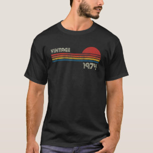 1974 Borststreep Verjaardag T-shirt