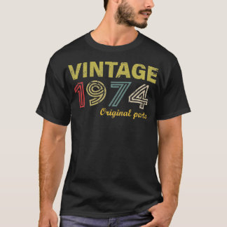 1974 Cool 50 Jaar Oud Dag Mannen Vrouwen 50e T-shirt