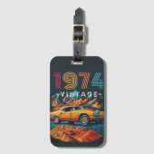  1974 coole auto bagagelabel (Voorkant (verticaal))