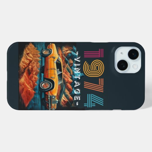 1974 coole auto Case-Mate iPhone case (Achterkant (horizontaal))
