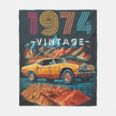  1974 coole auto fleece deken (Voorkant)